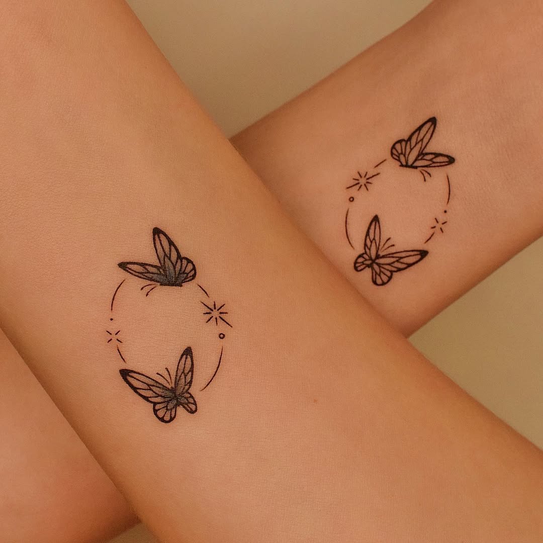 Elegant butterfly tattoos capturing fleeting beauty.
