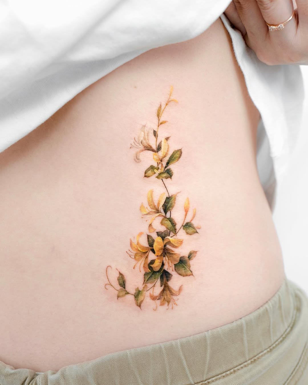 Elegant botanical tattoo for nature lovers