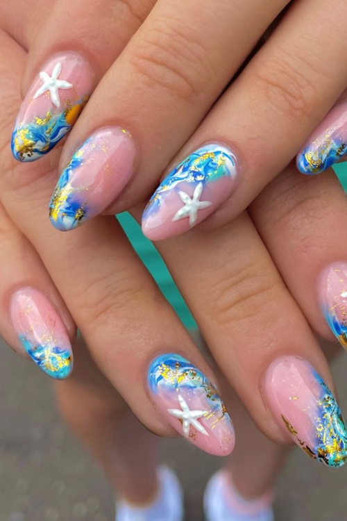 37 Sandy Chic Beach Nails That'll Impress The Hell Out Of People