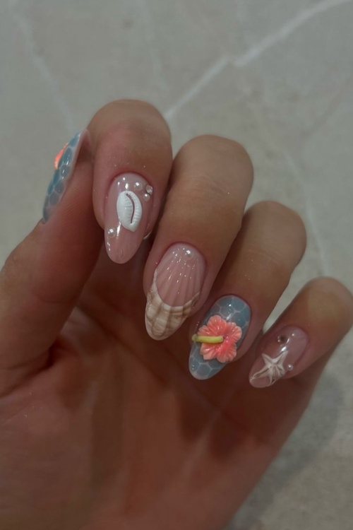 37 Sandy Chic Beach Nails That'll Impress The Hell Out Of People