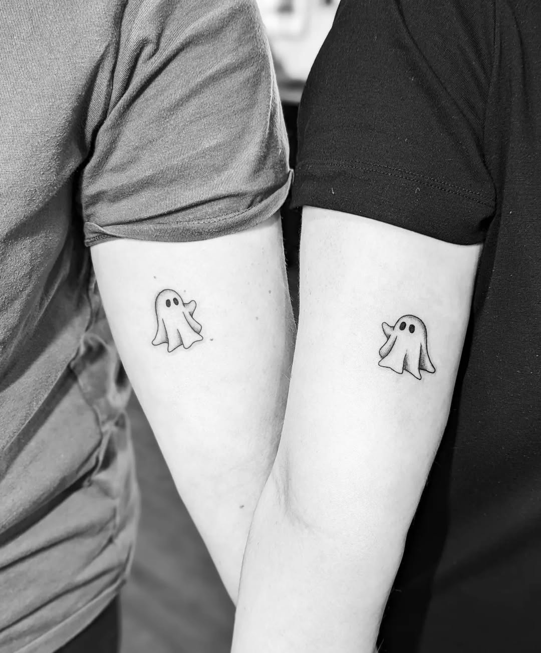 Cute ghost tattoos for best friends’ bonds