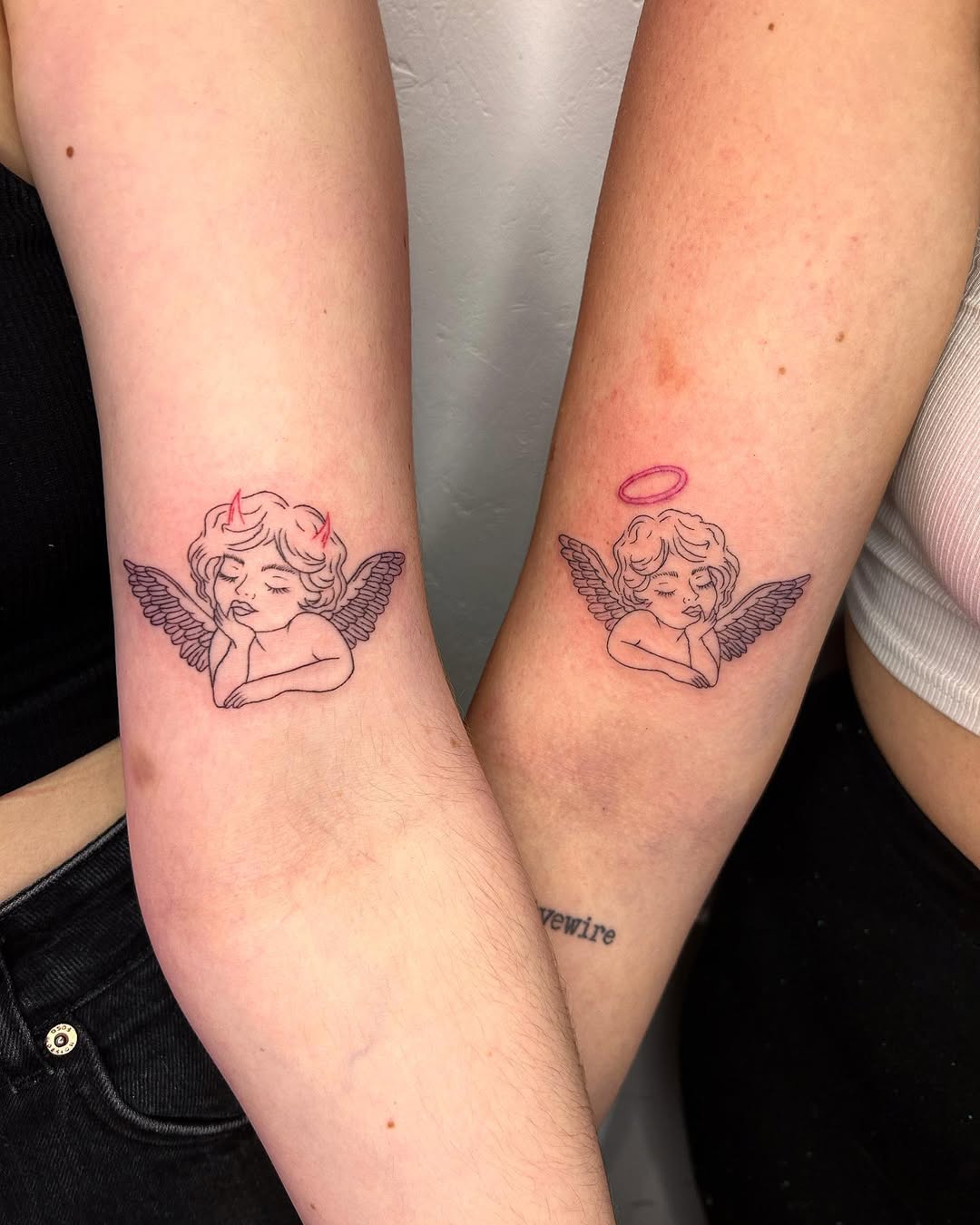 Dual angel and devil designs for best friends
