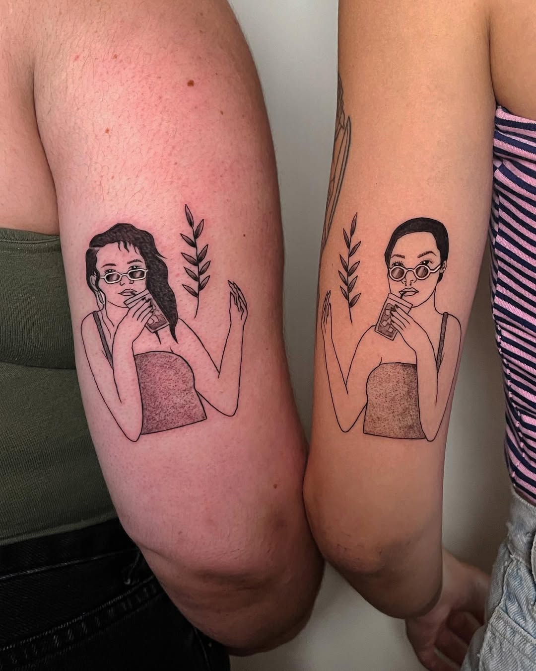 Artistic Best Friend Tattoos with Playful Vibes