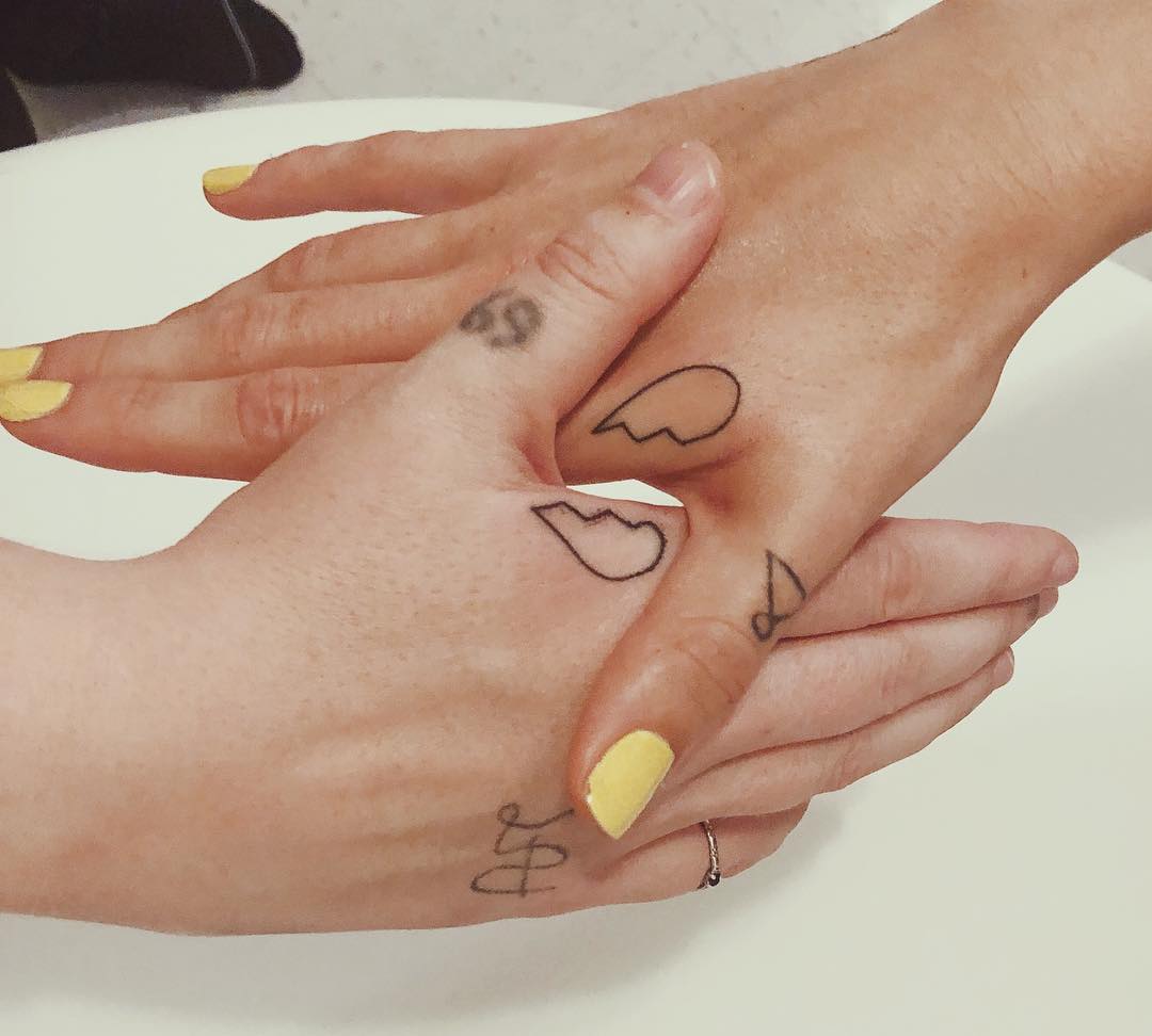 Stylish minimalist tattoos for best friends