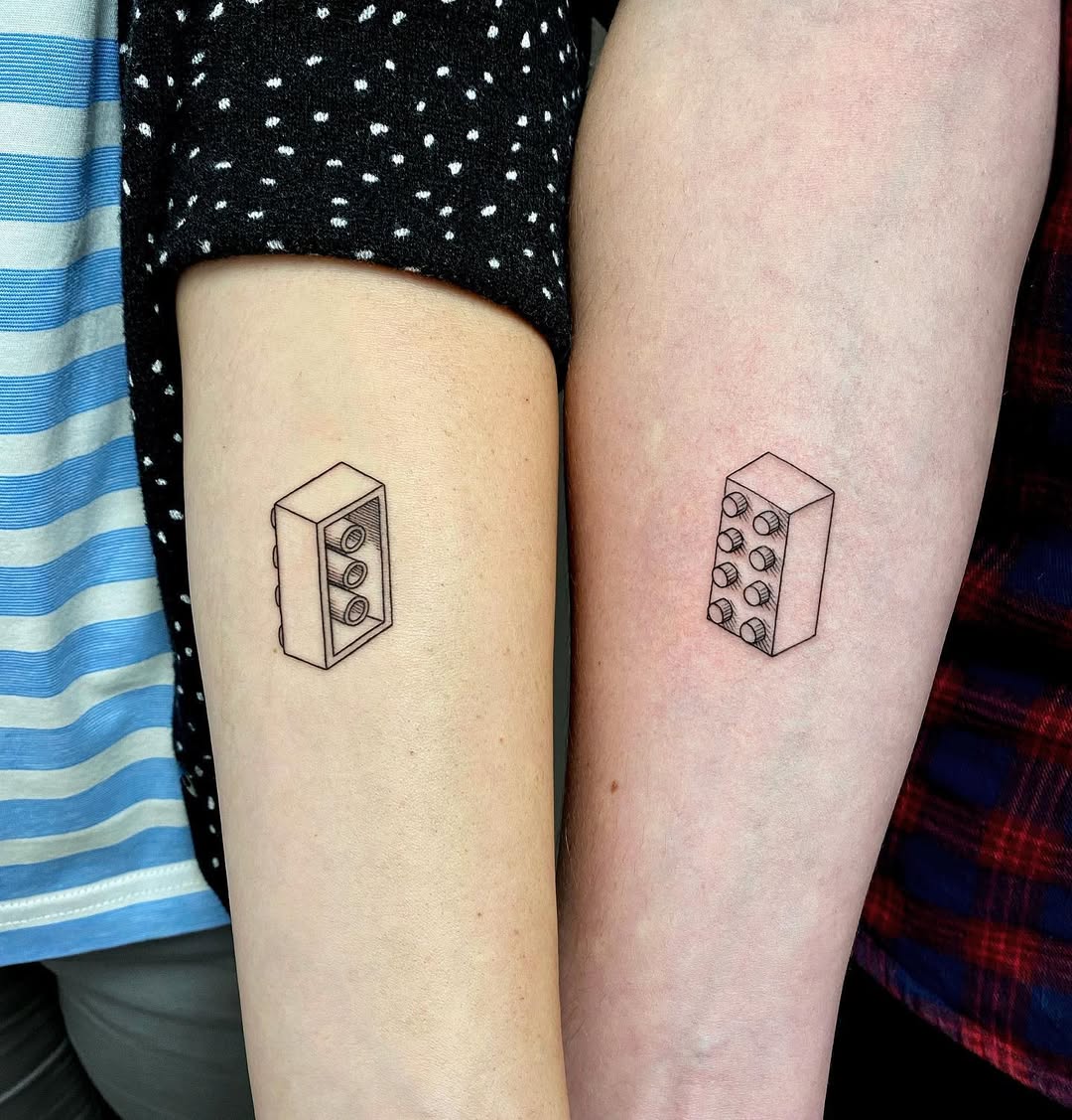 Playful and creative best friend tattoos