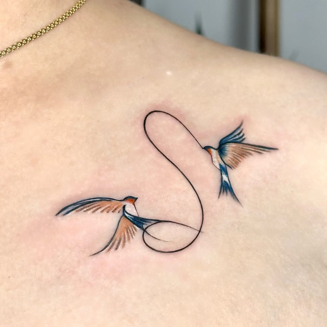 Elegant Swallows Symbolizing Love and Freedom