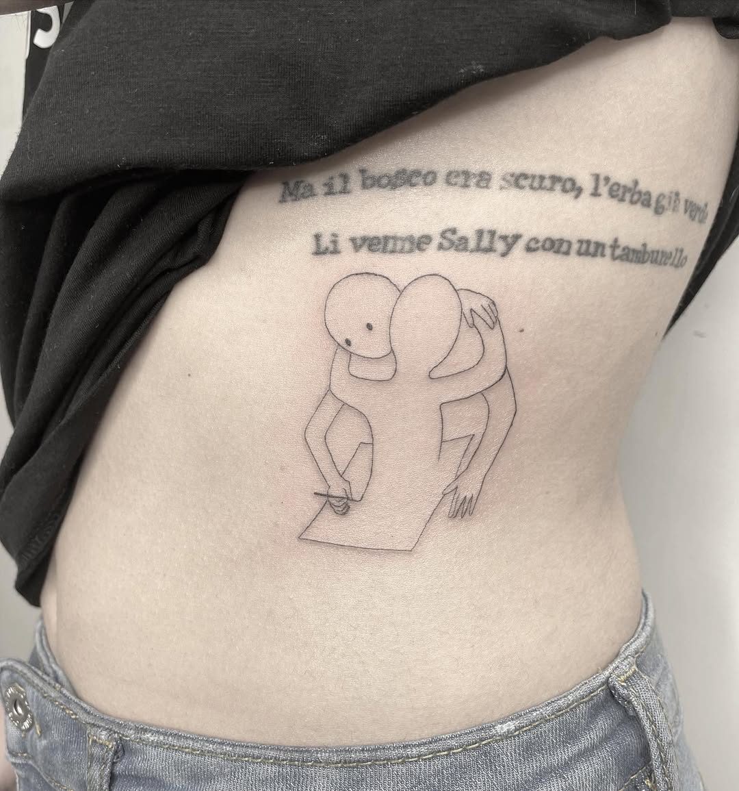 Elegant Minimalist One-Line Tattoo Design