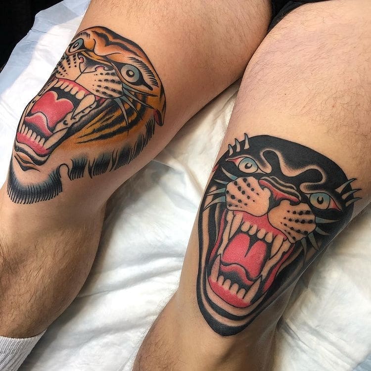 Dynamic feline tattoos for fierce vibes