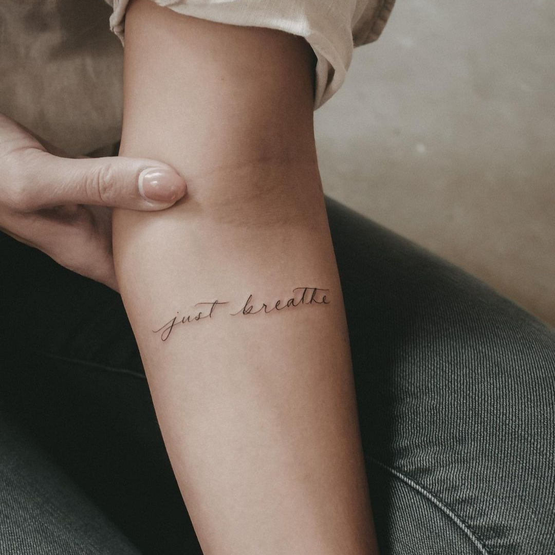 Just breathe anxiety tattoo