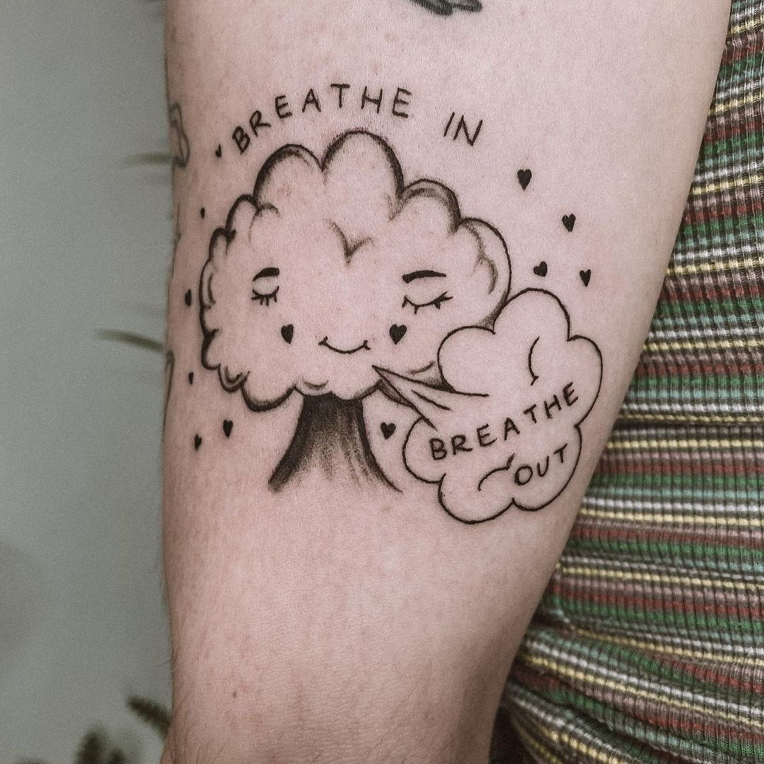 Breathe in Breathe Out Tattoo