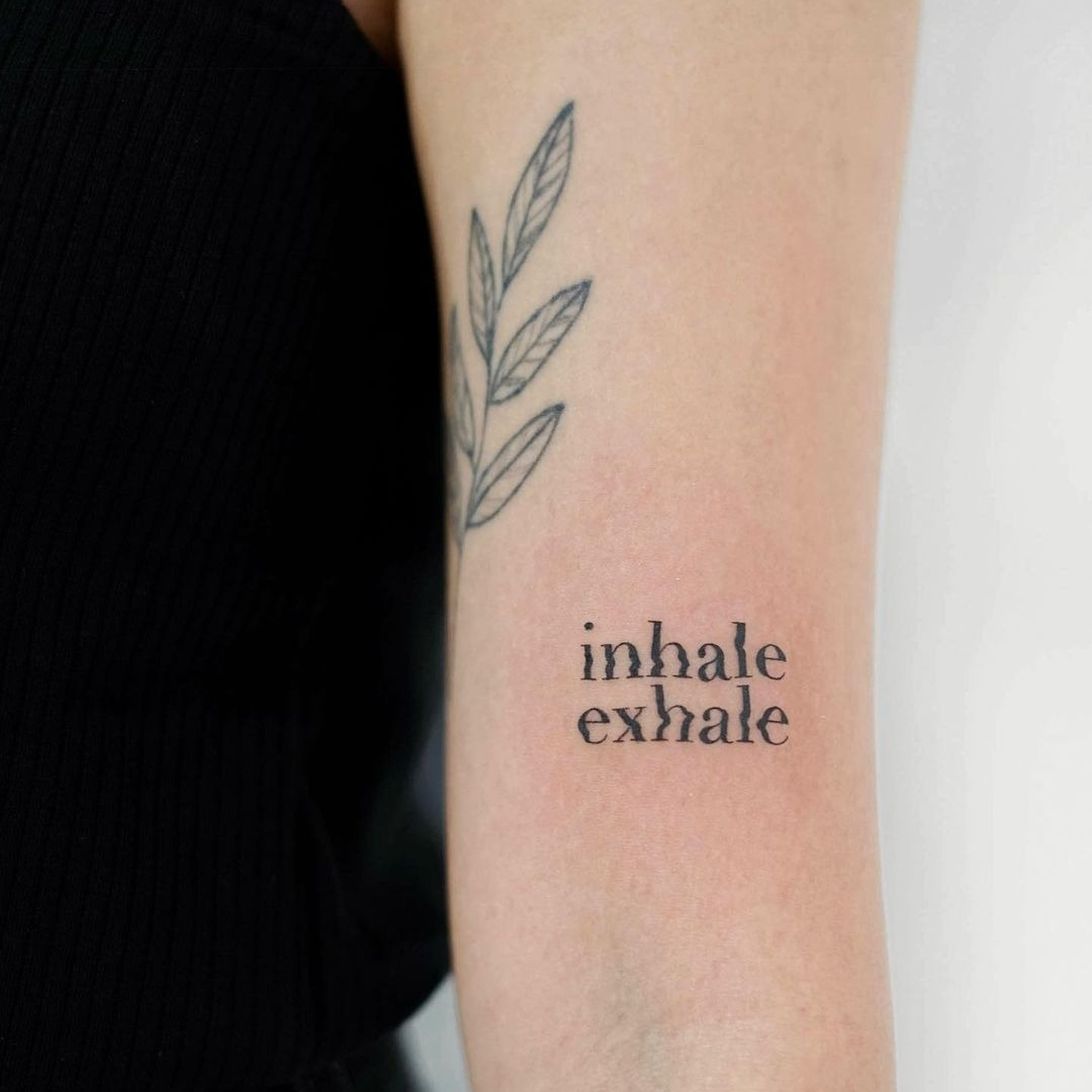 Inhale Exhale Anxiety Tattoo