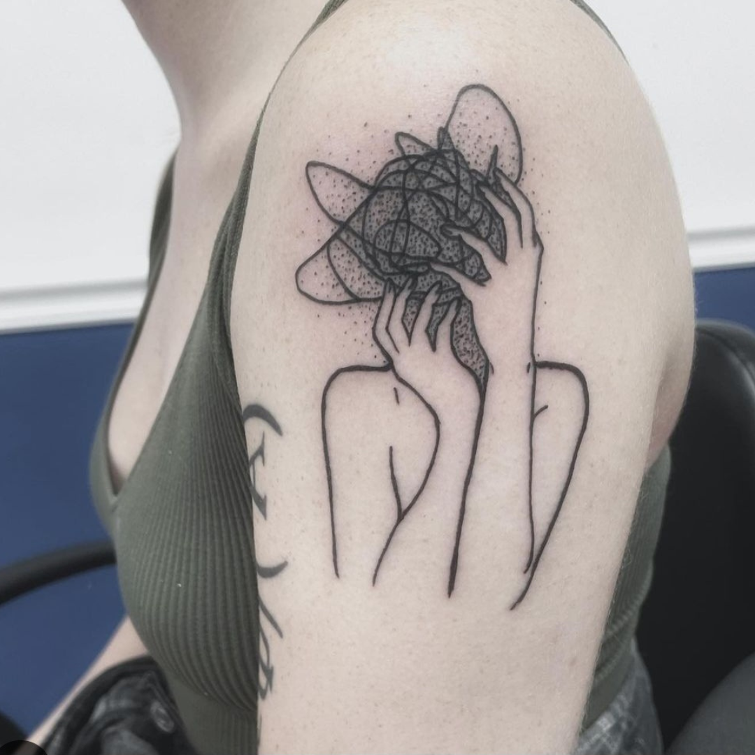 Brain tattoo for anxiety