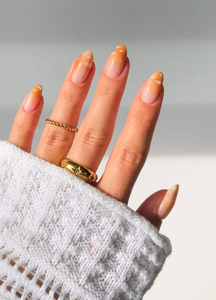 Autumn Golden Hour Nails