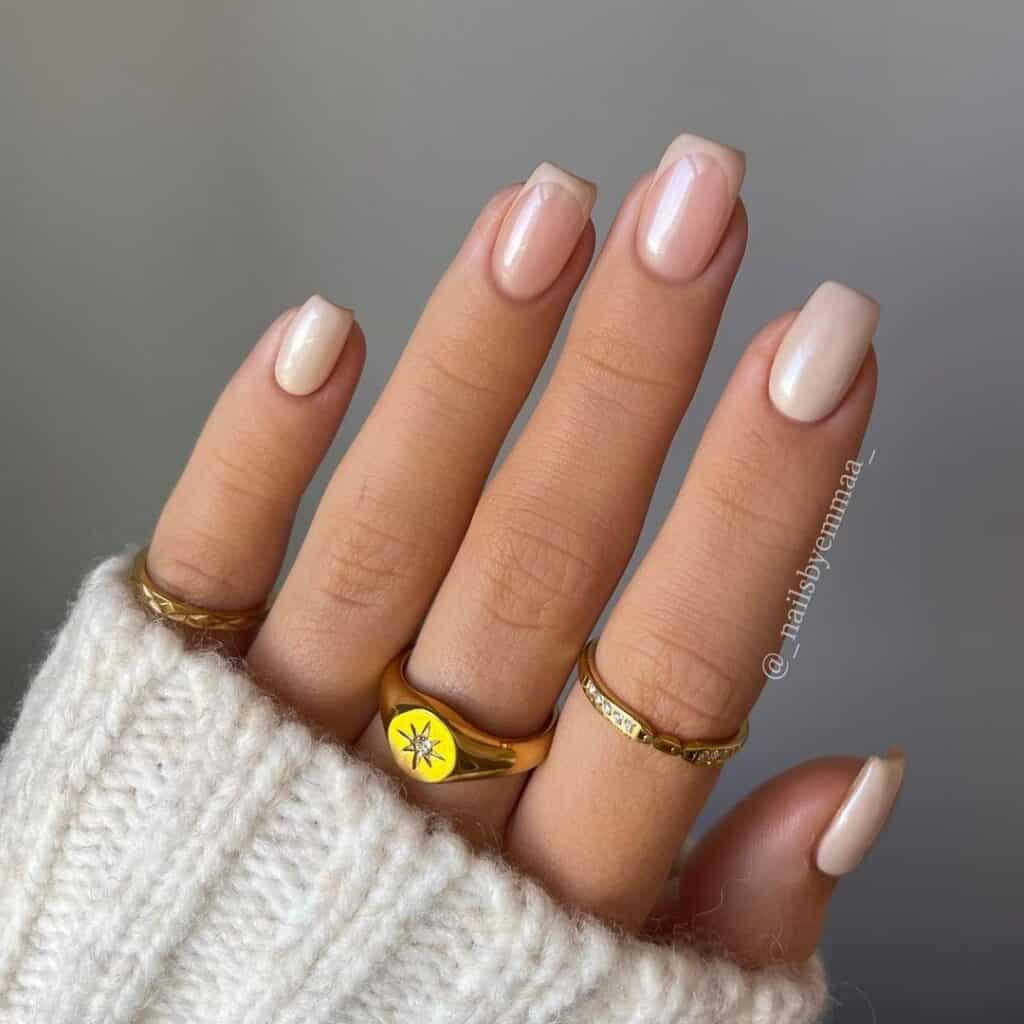 Glazed Almond Nails