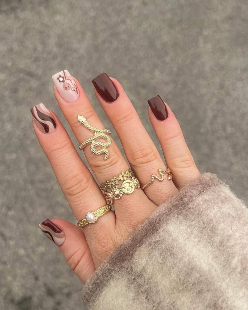 Short Fall Vibes Nails