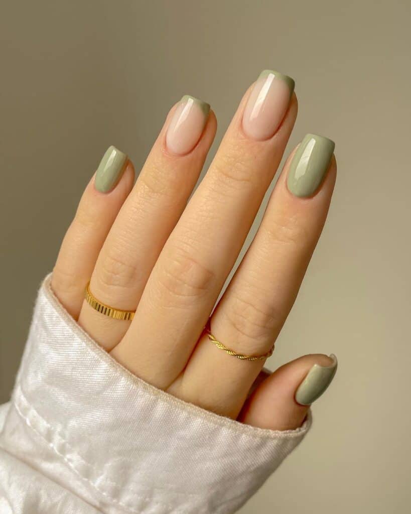 Trending Short Sage Nails