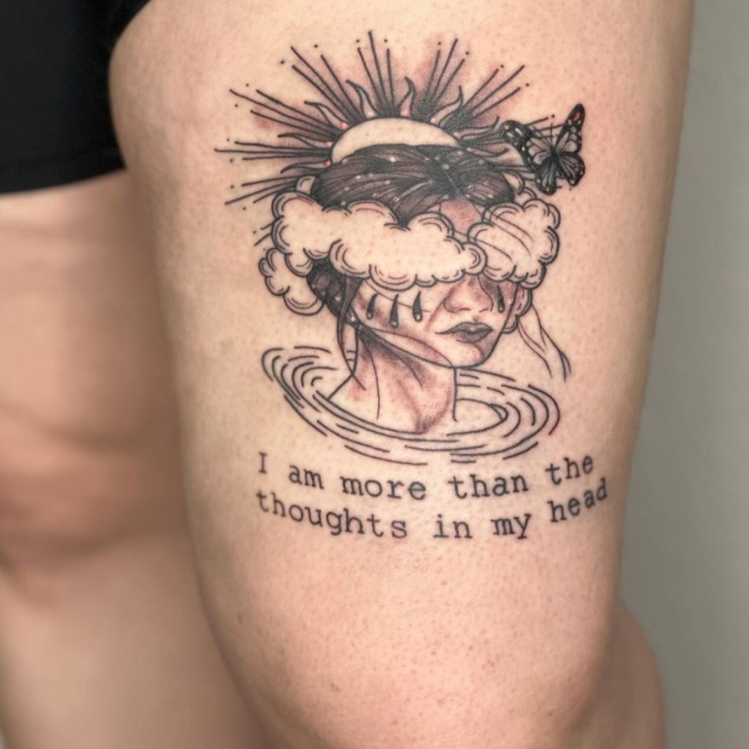 I am more than the thoughts in my head tattoo