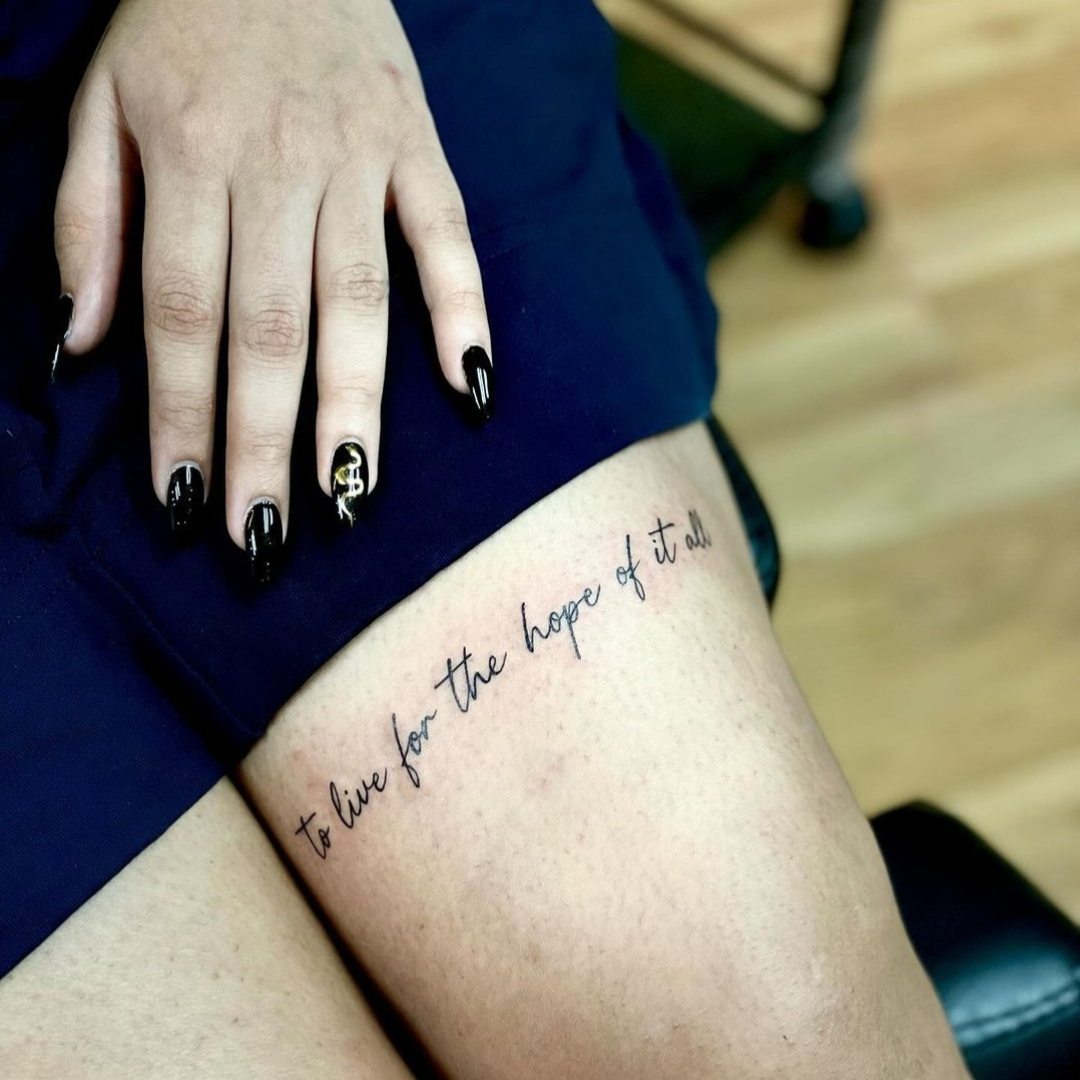 To live for the hope of it all tattoo