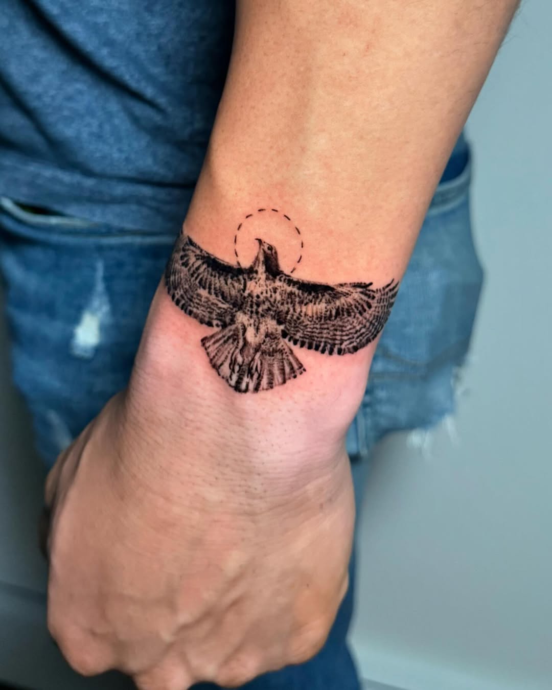 Detailed Hawk Tattoo Captivating Flight Design