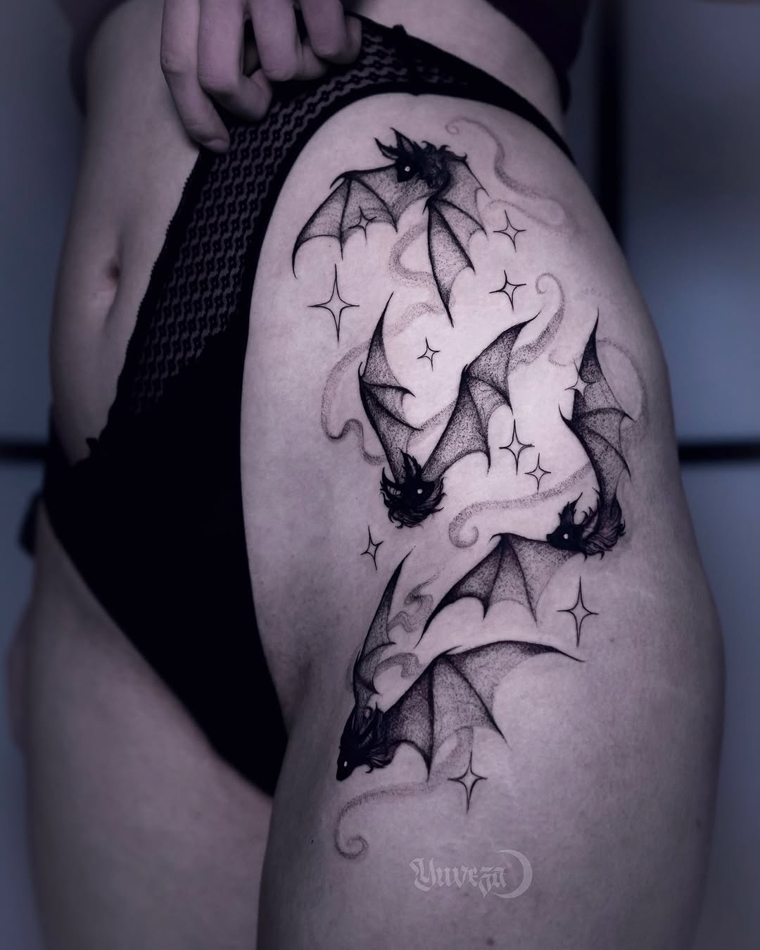 Elegant bat tattoos that embody witchy vibes