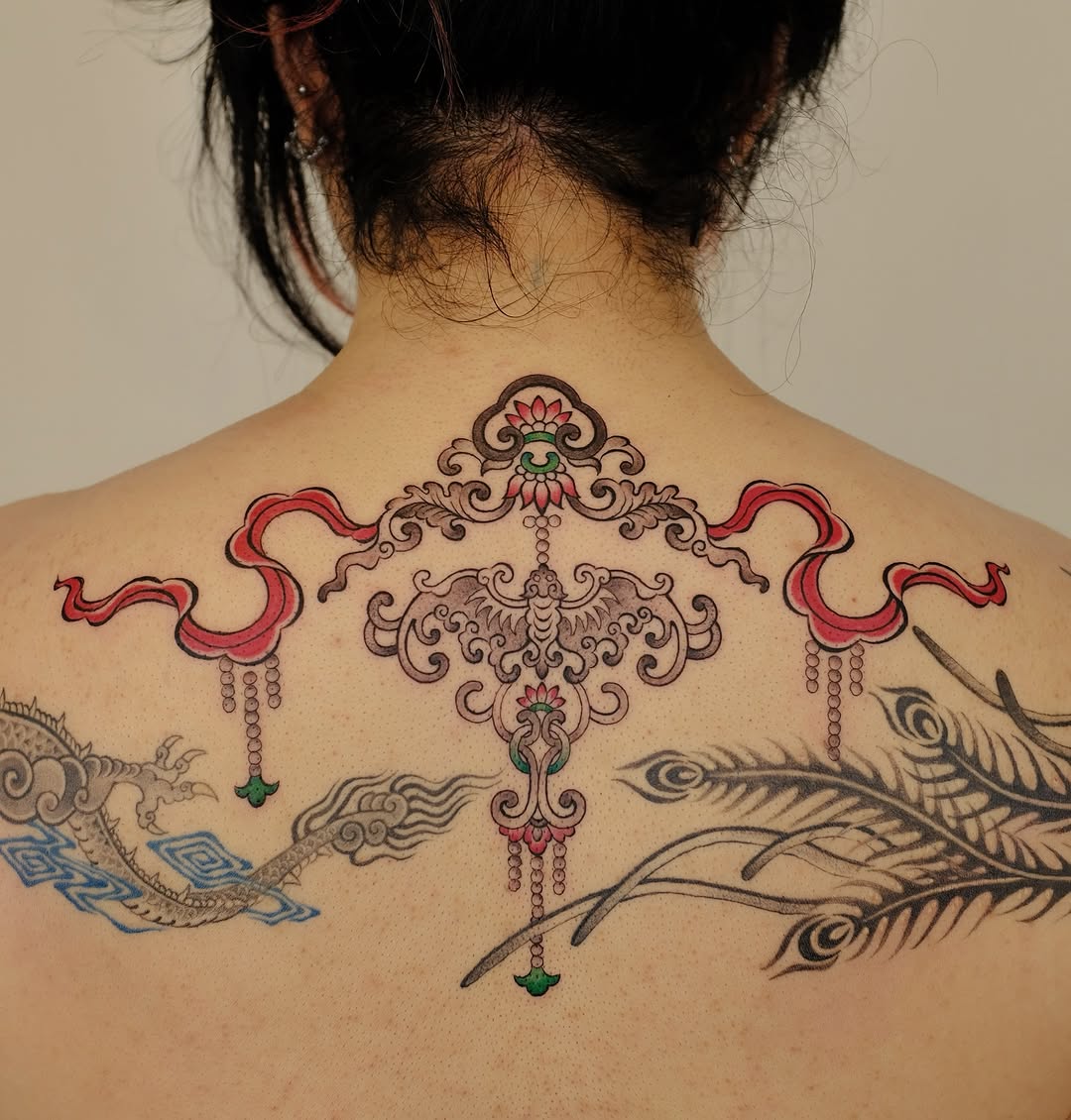 Ornate design capturing traditional tattoo art.