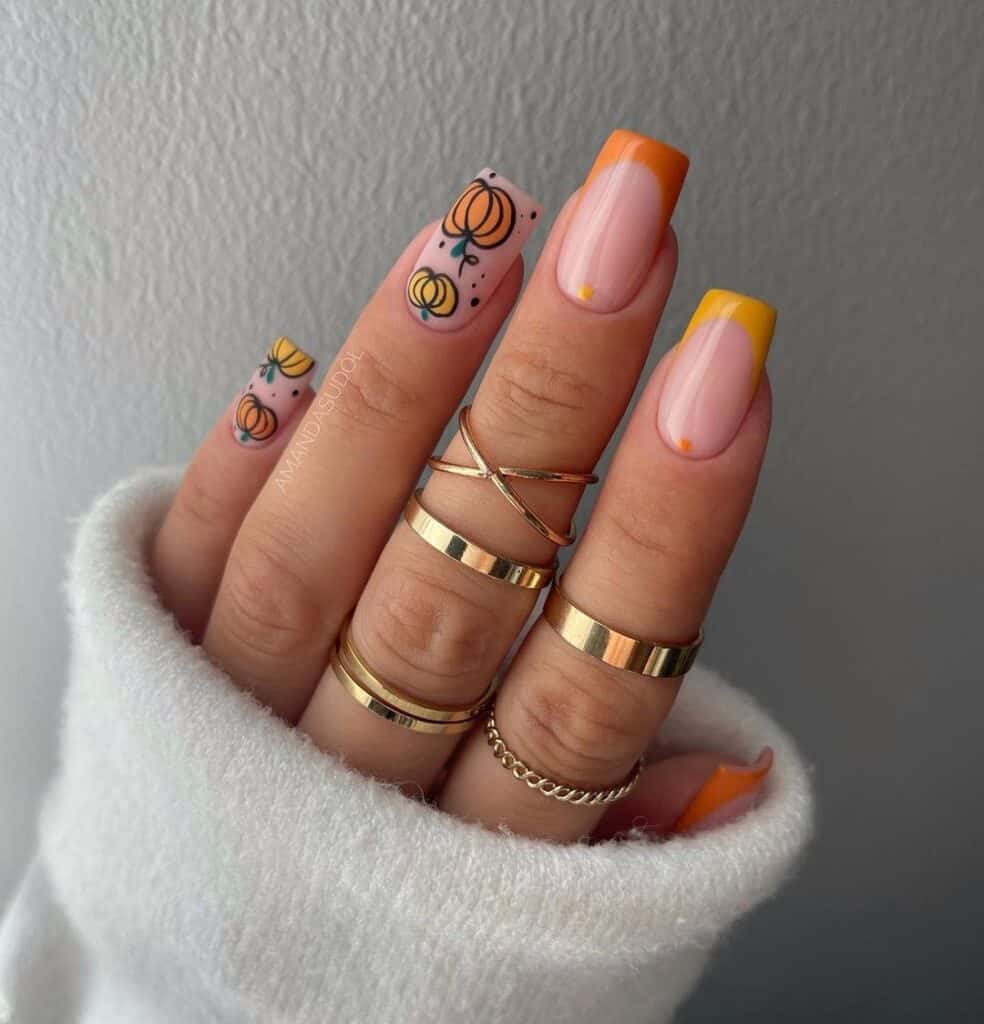 Trending Pumpkin Nails 