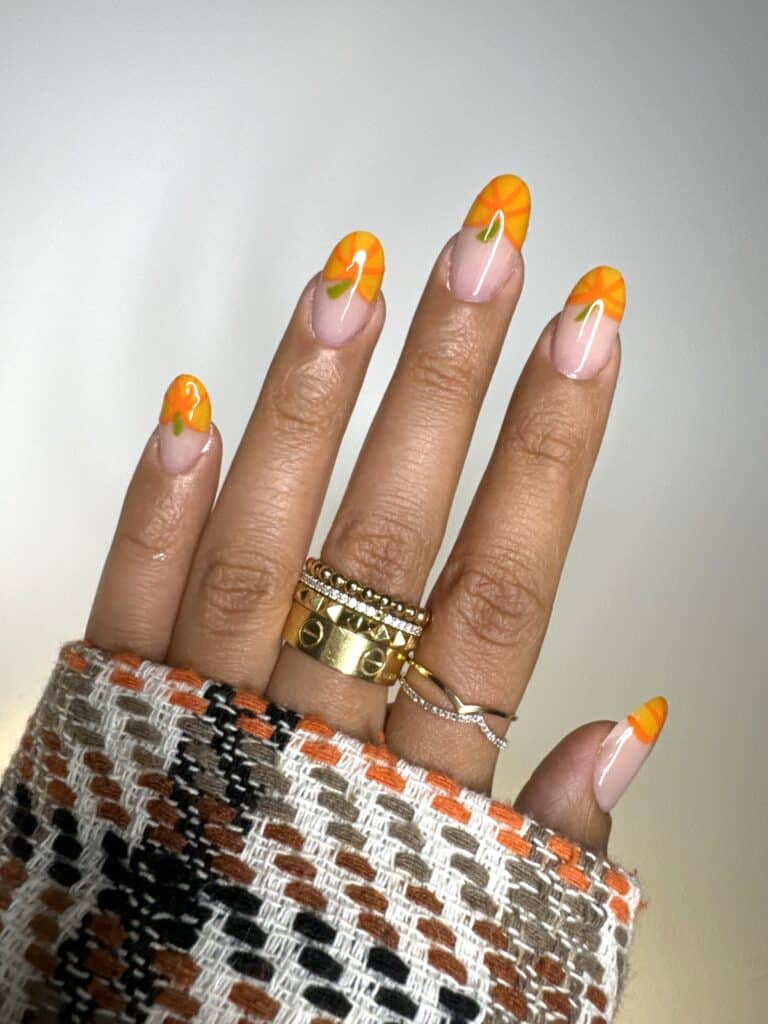 Cute Pumpkin Nail Tips