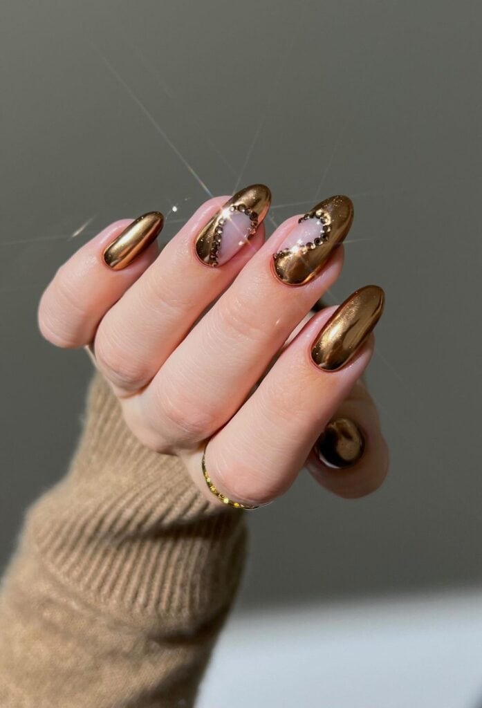 Chocolate Chrome Nails