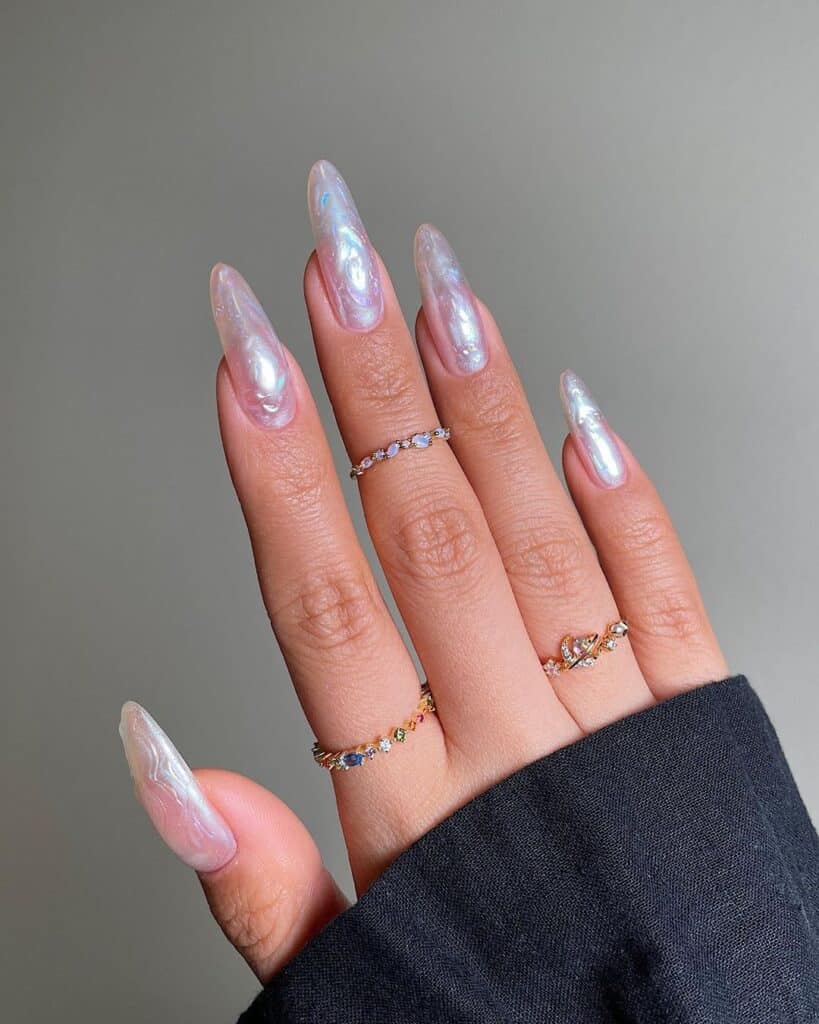 Mesmerizing Chrome Mermaid Nails