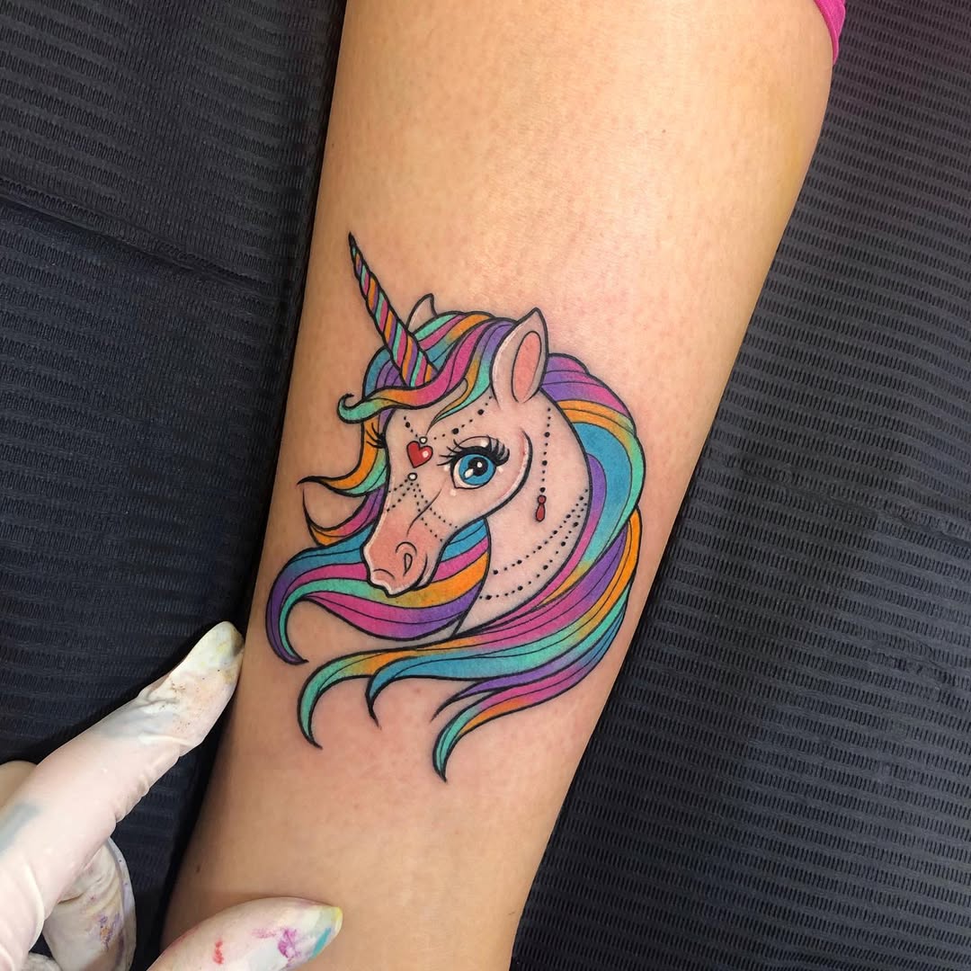 Vibrant Unicorn Ink with Whimsical Charm