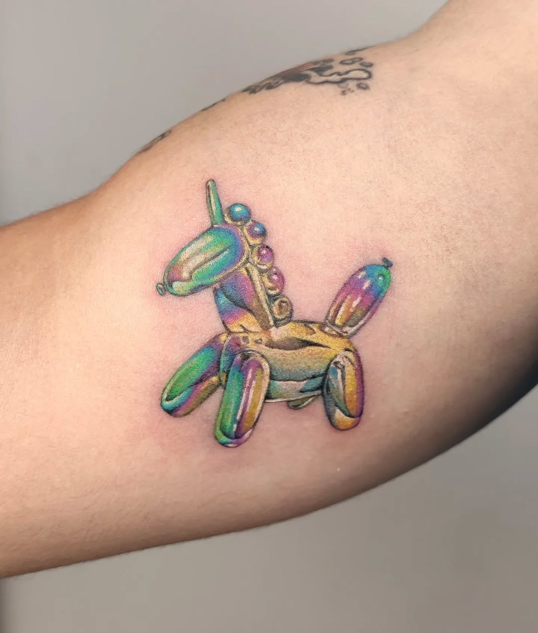 Whimsical Balloon Unicorn Tattoo Design