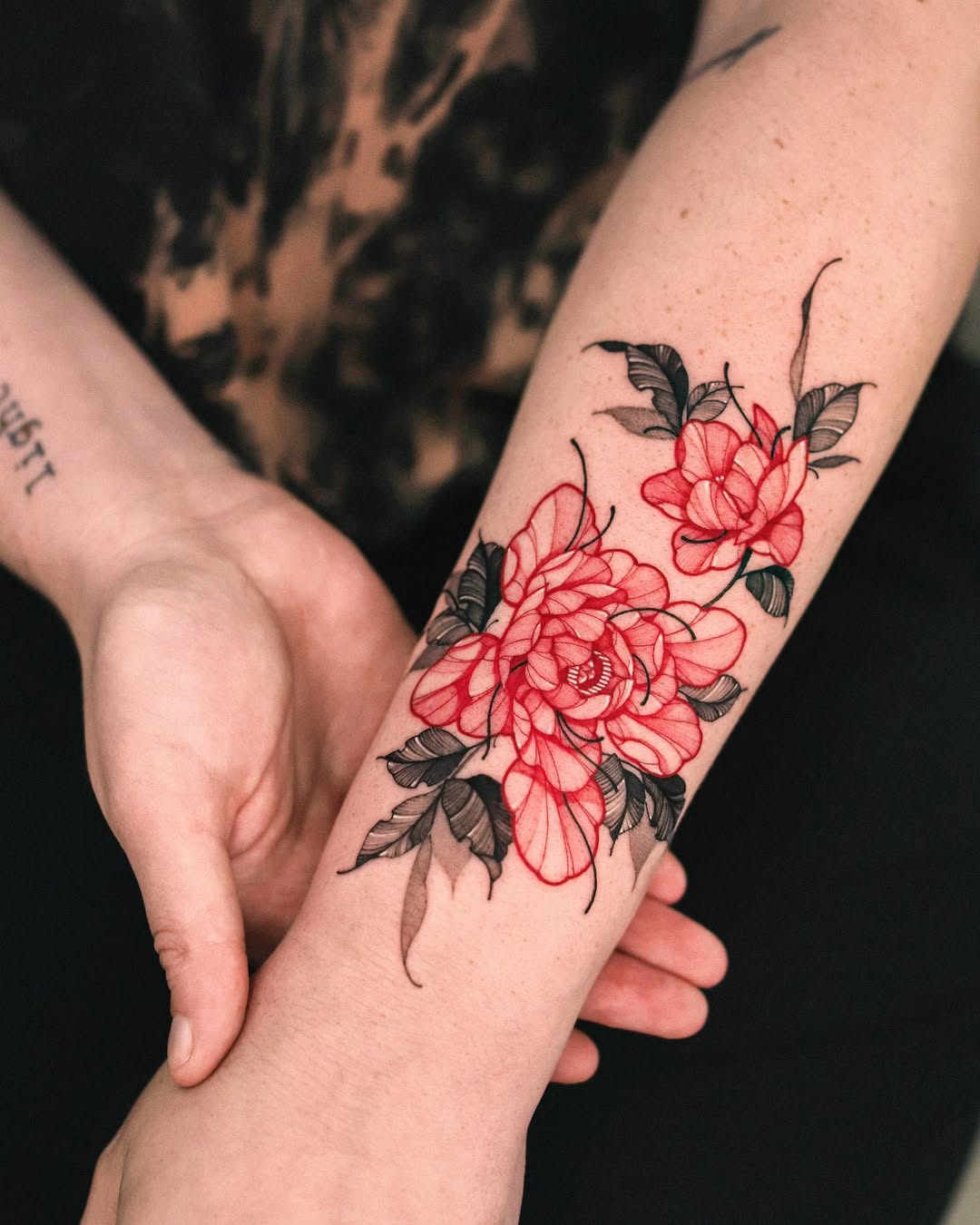 Bold floral designs for expressive forearm art