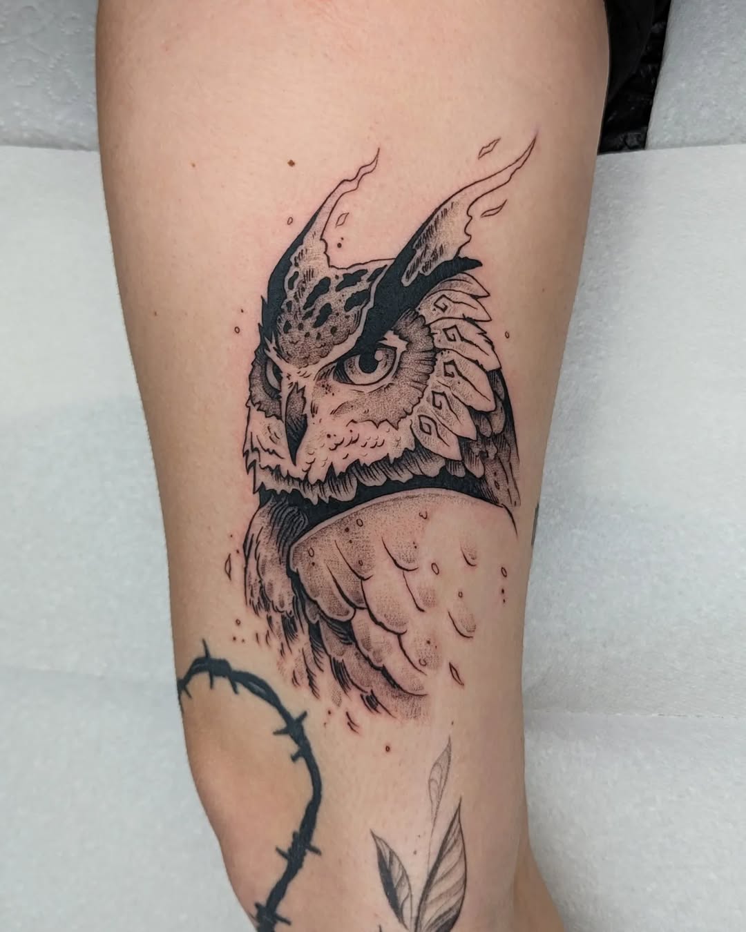 Stunning realistic owl tattoo design with attitude