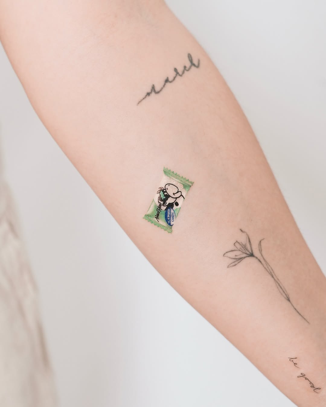 Whimsical sailor character minimalist tattoo design