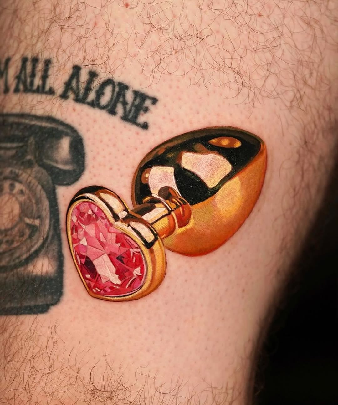 Vibrant heart lock tattoo showcasing love's security