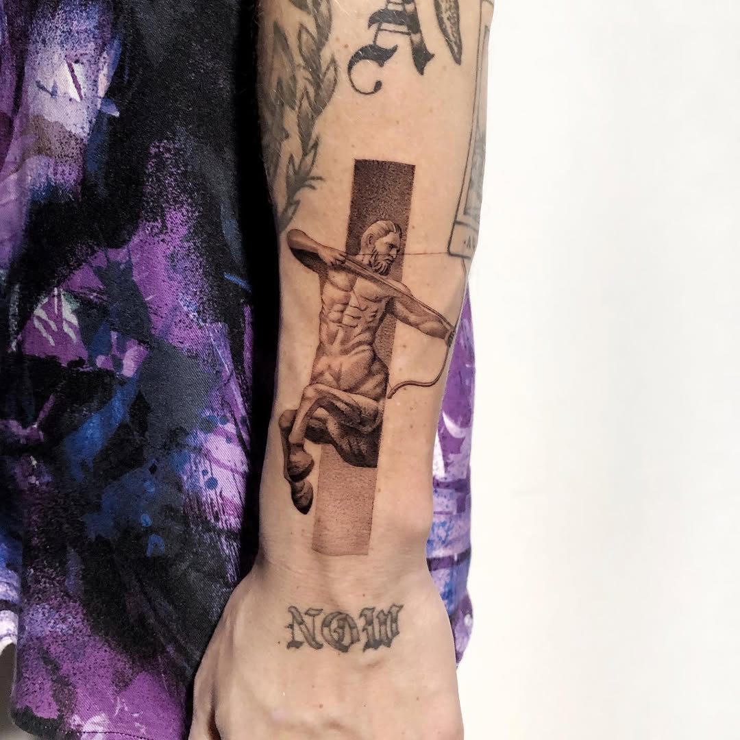 Striking Sagittarius Archer Tattoo Design