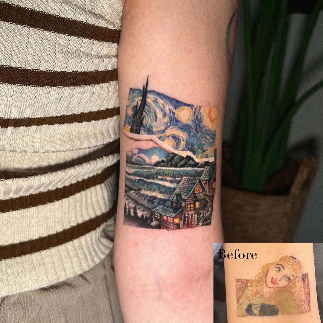 Vibrant birds inspired by Van Gogh's art