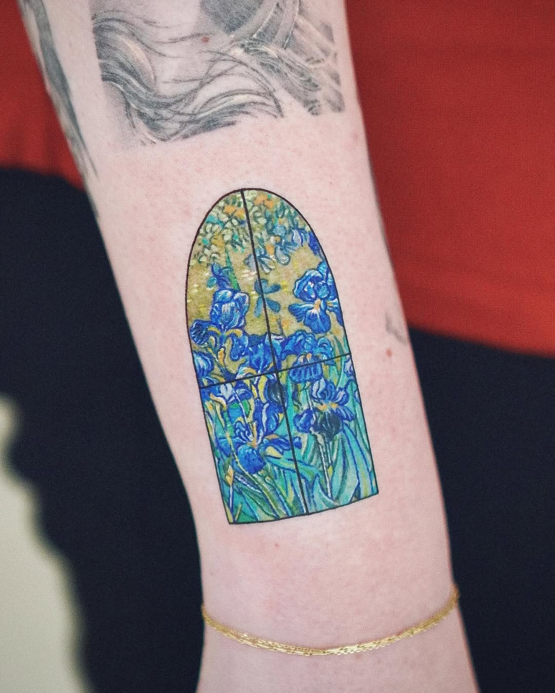 Stunning Van Gogh Irises Tattoo Design