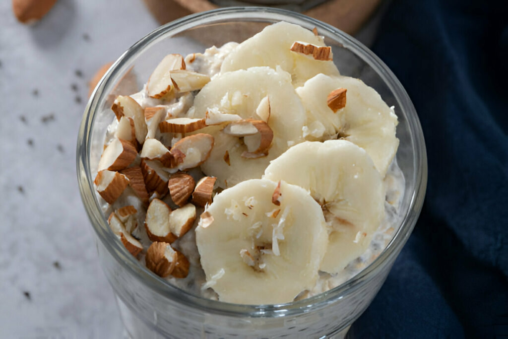 Banana Almond Overnight Oats Recipe