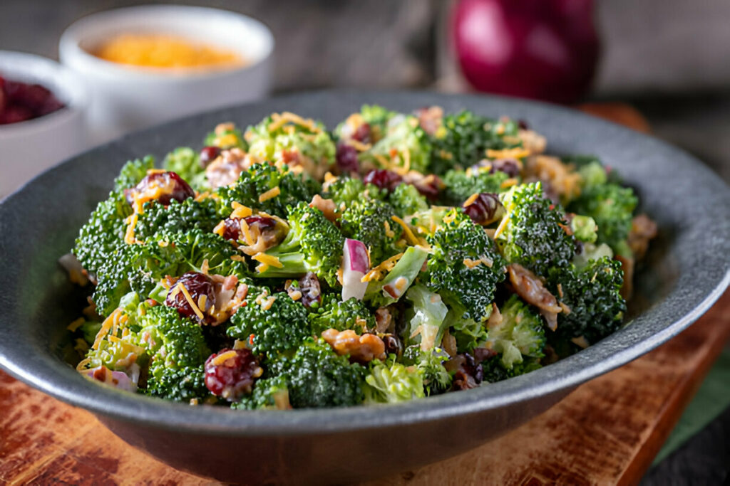 Broccoli with Dried Cranberries Salad Recipe