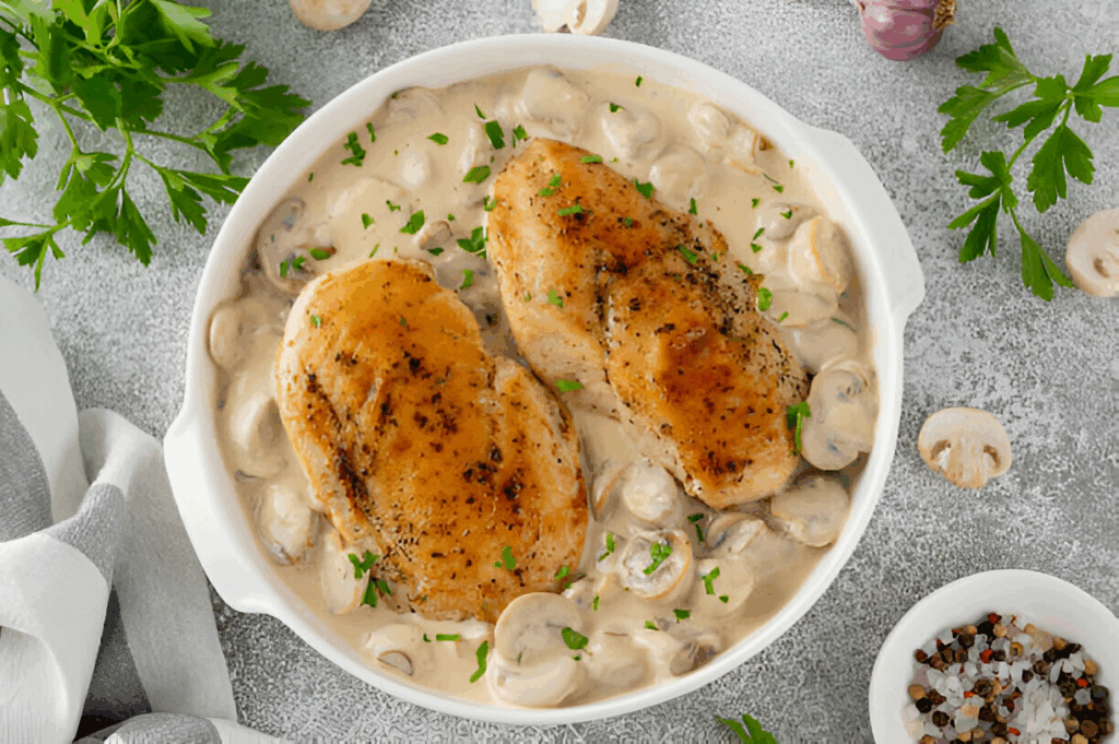 Chicken Breast in Creamy Mushroom Recipe