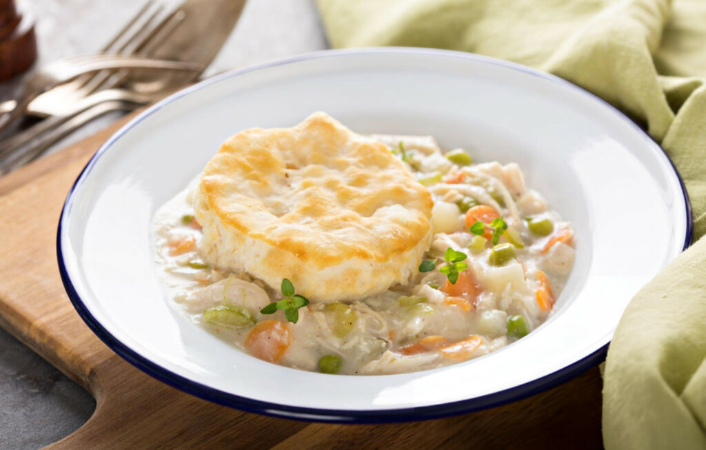 Chicken Pot Pie with Biscuits Recipe
