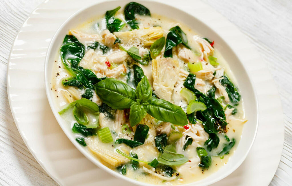 Chicken Spinach Artichoke Soup Recipe