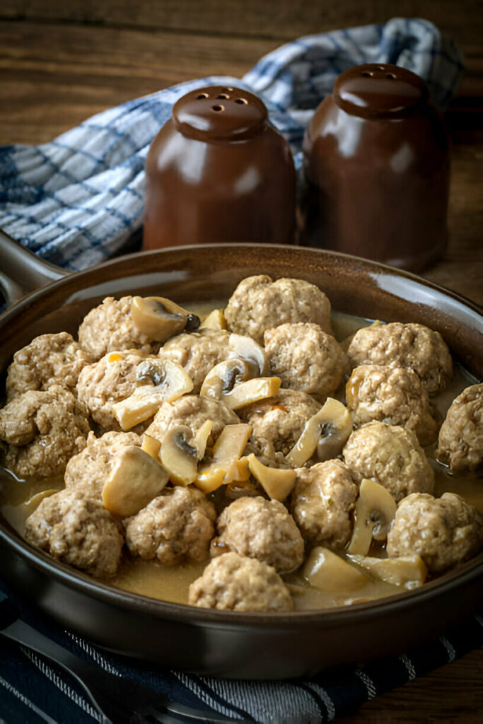 Creamy Swedish Meatballs with Mushrooms Recipe