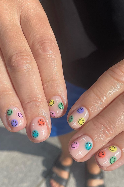 Feeling Happy? These 24 Smiley Face Nails Will Keep You in a Good Mood