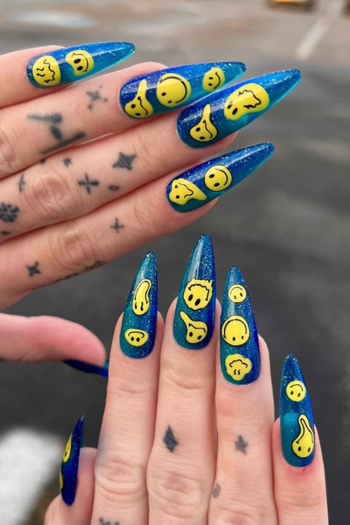 Feeling Happy? These 24 Smiley Face Nails Will Keep You in a Good Mood