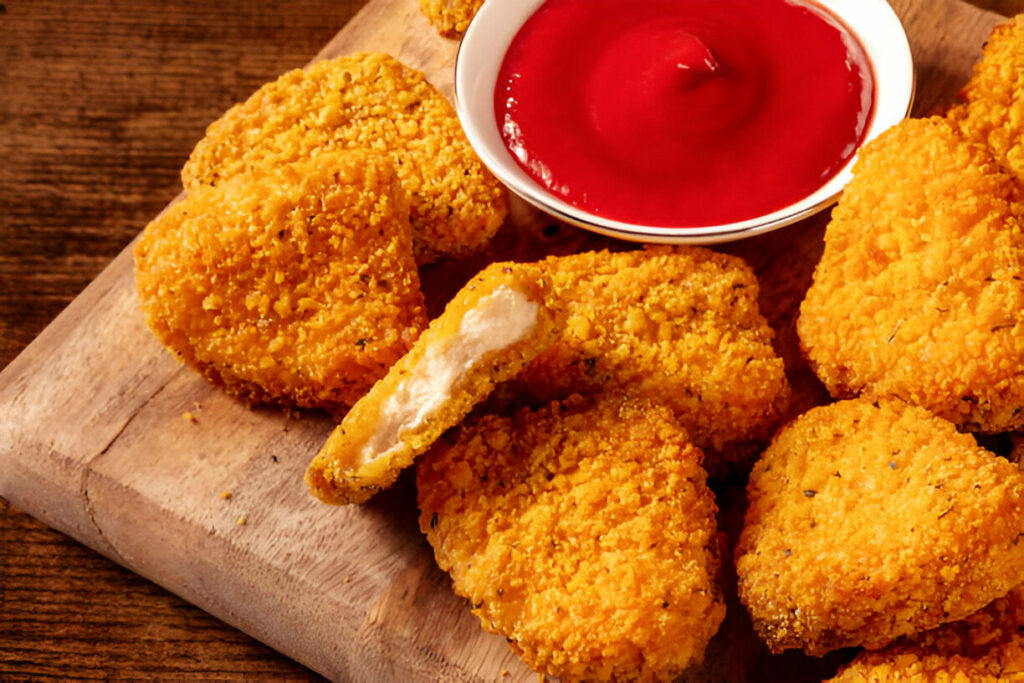 Fried crispy chicken nuggets Recipe
