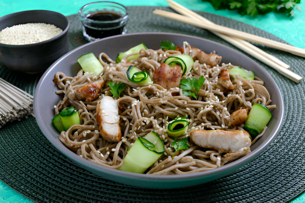 Garlic Sesame Noodle Bowls Recipe