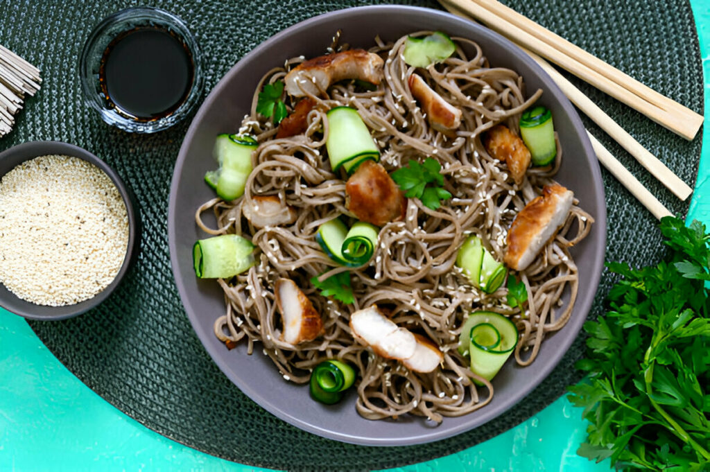 Garlic Sesame Noodle Bowls Recipe