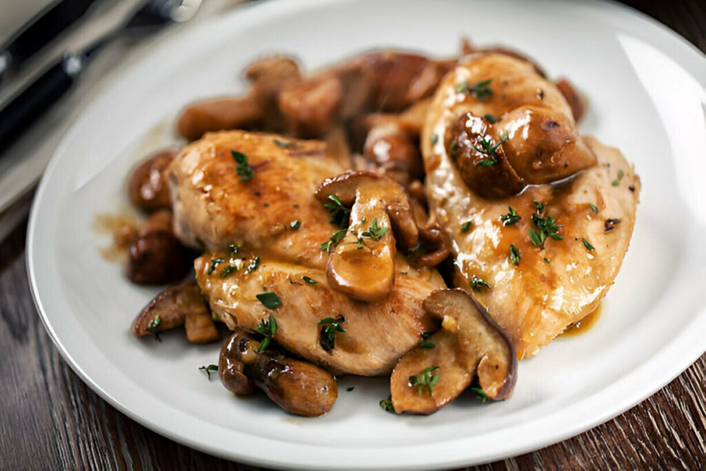 Grilled Chicken Breast with Mushrooms Recipe